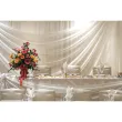 dekoracja na komunie wesele slub chrzest tiul gladki bialy na stol do kwiatow 0 50 x 9 m
