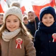 dekoracja na marsz swieto niepodleglosci 11 listopada kotylion naklejka polska flaga godlo x8