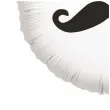 dekoracja na movember balon foliowy wasy bialy do girlandy 18 rnd