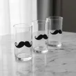 dekoracja na movember niebieski listopad naklejki wasy na szklanki kufle kieliszki 6 szt