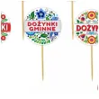 dekoracja na muffinki kielbaski ciasto pikery dozynki kwiaty ludowe swieto plonow 6 szt