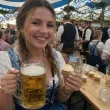 dekoracja na muffinki kielbaski ciasto pikery oktoberfest flagi w kratke niebieskie 6 szt