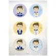 dekoracja na muffinki oplatki komunia chlopcy dekora 5 8 cm 6 szt