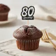 dekoracja na muffinki pikery 80 urodziny glamour ozdobne szpilki na babeczki 6 szt