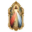 dekoracja na okno boze cialo plakat do przyklejenia jezus milosierny delux 42x56 cm