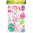 dekoracja na okno wielkanoc rozowy zajaczek aliga 21 szt