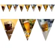 dekoracja na oktoberfest baner papierowy kufle piwa girlanda do powieszenia 3 6 m