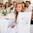 dekoracja na pierwsza komunie pokrowiec na krzeslo mietowa geometria personalizacja bialy