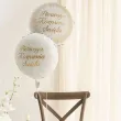 dekoracja na pierwsza komunie swieta balon foliowy zlota ramka bialy do girland 18 rnd