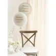 dekoracja na pierwsza komunie swieta balon foliowy zlota ramka bialy do girland 18 rnd