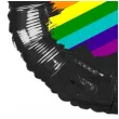 dekoracja na pride month parade rownosci balon foliowy lgbt teczowa flaga czarny 18 rnd