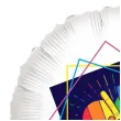 dekoracja na pride month parade rownosci balon foliowy lgbt teczowe serce bialy 18 rnd
