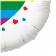 dekoracja na pride month parade rownosci balon foliowy lgbt teczowe serce bialy 18 rnd