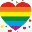 dekoracja na pride month parade rownosci balon foliowy lgbt teczowe serce bialy 18 rnd