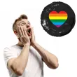 dekoracja na pride month parade rownosci balon foliowy lgbt teczowe serce czarny 18 rnd