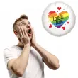 dekoracja na pride month parade rownosci balon foliowy lgbt teczowe serce love is love rnd