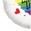 dekoracja na pride month parade rownosci balon foliowy lgbt teczowe serce love is love rnd