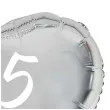 dekoracja na rocznice slubu srebrne gody balon foliowy serce liczba 25 srebrny 18 hrt