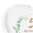 dekoracja na rocznice slubu zlote gody balon foliowy serce liczba 50 bialy 18 hrt