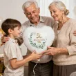 dekoracja na rocznice slubu zlote gody balon foliowy serce liczba 50 bialy 18 hrt