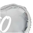 dekoracja na rocznice slubu zlote gody balon foliowy serce liczba 50 srebrny 18 hrt