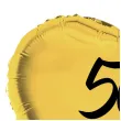 dekoracja na rocznice slubu zlote gody balon foliowy serce liczba 50 zloty 18 hrt