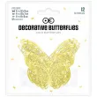 dekoracja na sciane motylki 3d koronkowe zloty partypal 12 szt