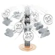 dekoracja na stol srebrne gody 25 rocznica slubu amscan 19 cm