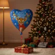 dekoracja na swieta boze narodzenie balon foliowy renifer serce prezent 18 hrt