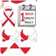dekoracja na swieto konstytucji 1 2 3 maja dzien flagi ozdoby do powieszenia na gazetce szkolnej