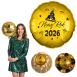 dekoracja na sylwestra balon foliowy szampanski nowy rok 2026 zloty 18 rnd
