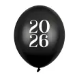 dekoracja na sylwestra balony lateksowe 2026 czarne kremowe nowy rok do girland 12 50 szt