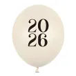 dekoracja na sylwestra balony lateksowe 2026 czarne kremowe nowy rok do girland 12 50 szt