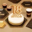 dekoracja na tort 18 urodziny glitz glamour zloty neviti 22 cm