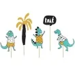 dekoracja na tort dinozaury partydeco 15 5 20 cm 5 szt
