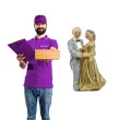 dekoracja na tort figurka zlote gody 50 rocznica slubu 12 cm