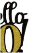 dekoracja na tort hello 40 czarno zlota 19 cm
