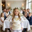 dekoracja na tort komunijny topper z pleksy pierwsza komunia sw golebica zloty lustrzany