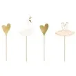dekoracja na tort lovely swan partydeco 28 5 cm 4 szt