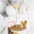 dekoracja na tort lovely swan partydeco 28 5 cm 4 szt