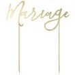 dekoracja na tort mariage zlota partydeco 22 5 cm