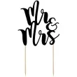 dekoracja na tort papierowa mr mrs partydeco 25 5 cm