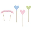 dekoracja na tort pastelove partydeco 13 5 20 5 cm 4 szt