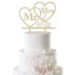 dekoracja na tort topper mr mrs drewno godan