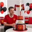 dekoracja na tort urodziny kibica fan manchester united fontanna raca tortowa pilka nozna 18cm