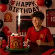 dekoracja na tort urodziny kibica fan manchester united fontanna raca tortowa pilka nozna 18cm