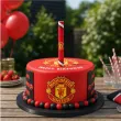dekoracja na tort urodziny kibica fan manchester united fontanna raca tortowa pilka nozna 18cm
