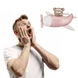 dekoracja na urodziny baby shower dziewczynki balon foliowy mis w samolocie rozowy jasny 44