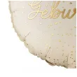 dekoracja na urodziny balon foliowy alles gute zum geburtstag kremowy matowy 18 rnd