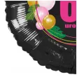 dekoracja na urodziny balon foliowy baloniki liczba 18 czarno rozowy 18 rnd